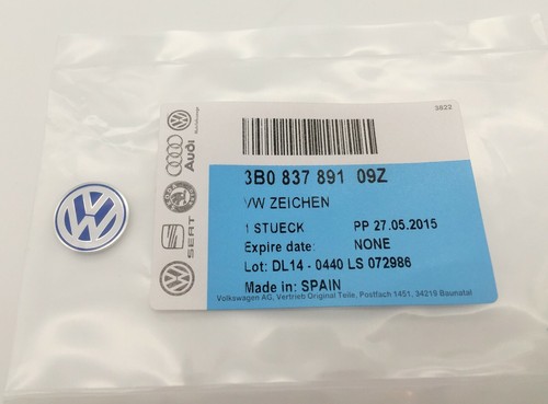 Genuine 14mm key fob badge - vw,